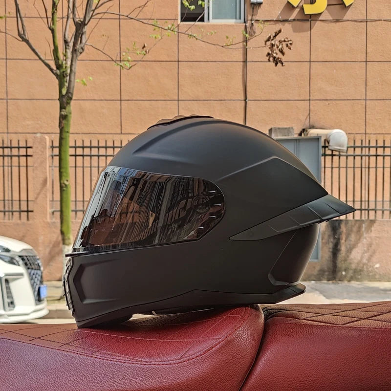 Virtue Motorcycle Helmet Men and Women Summer DOT Anti-fog ECE Helmet Full Cover Four Seasons Universal Winter Warm Personality