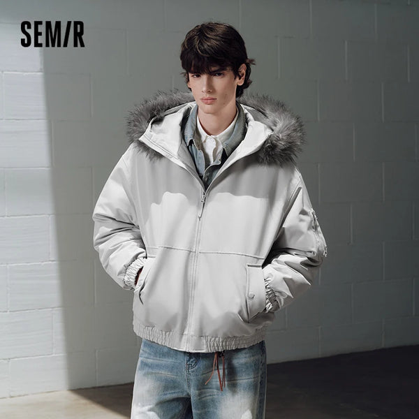 អាវក្រៅ Semir សម្រាប់ស្ត្រី កអាវដែលអាចដោះចេញបាន ធន់នឹងទឹក ធន់នឹងការកកិត សម្លៀកបំពាក់ការងារក្រាស់ ក្តៅ 2026 ថ្មី