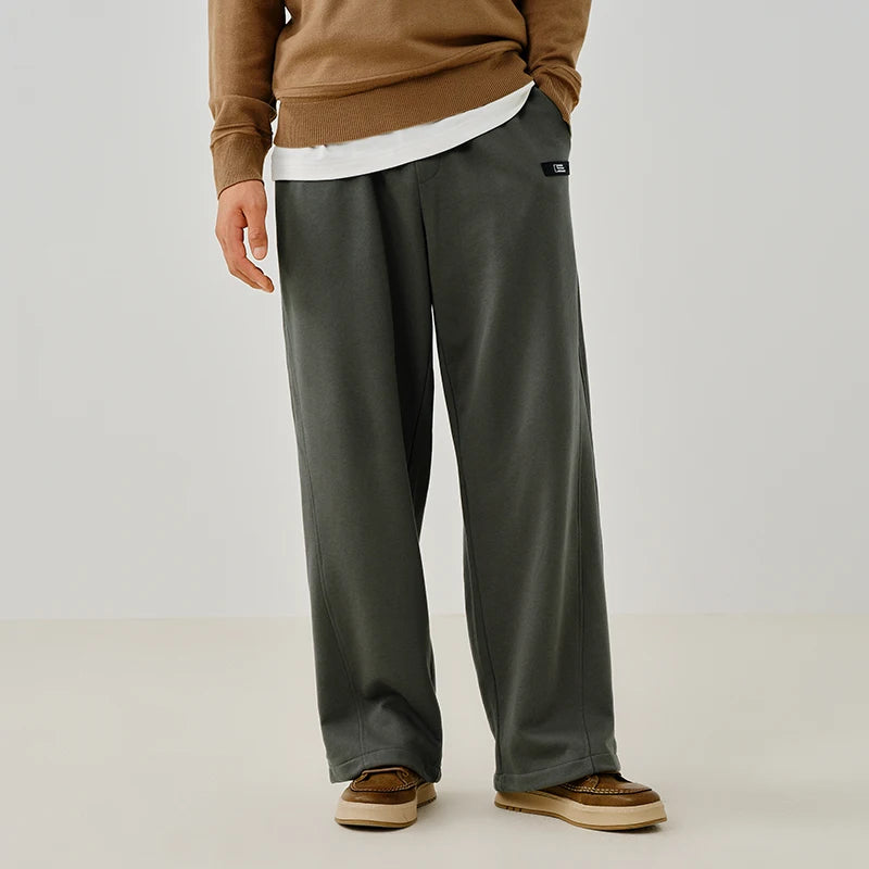 Semir Casual Pants Men Spring Loose Straight Leg Minimalist Versatile Comfortable Daily Wear Stylish Long Trousers