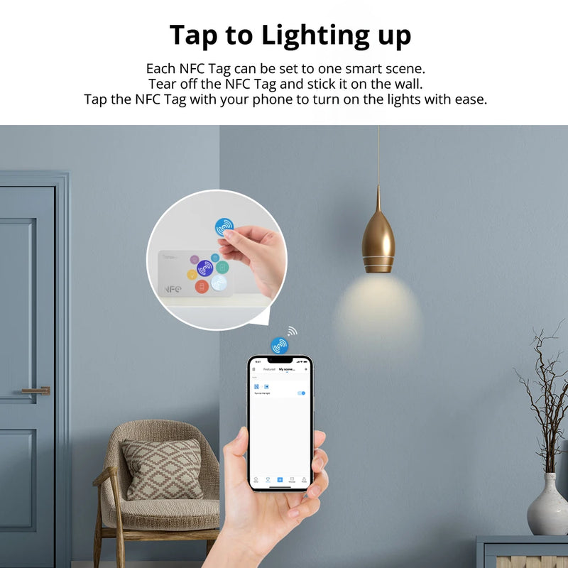 SONOFF NFC TAG 540 Bytes 215 Chip Metal Resistant Wide Compatible with NFC-enabled Phone Control Smart Devices Scenes