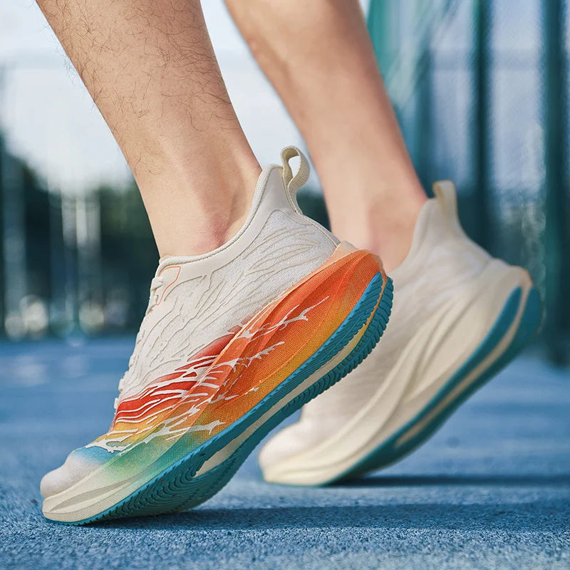 Men's breathable outdoor racing running shoes spring summer soft-sole anti-slip casual sneakers students light speed sports shoe
