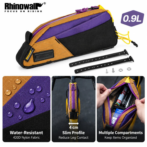 កាបូបដាក់ស៊ុមកង់ Rhinowalk កាបូបដាក់ស៊ុមកង់ ជាមួយខ្សែច្រើន ឬប៊ូឡុងសម្រាប់ដាក់កង់ផ្លូវ MTB