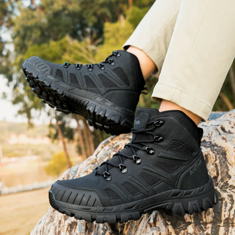 Men's field training boots four seasons new anti-slip comfort breathable lightweight wear-resistant outdoor hiking walking boots