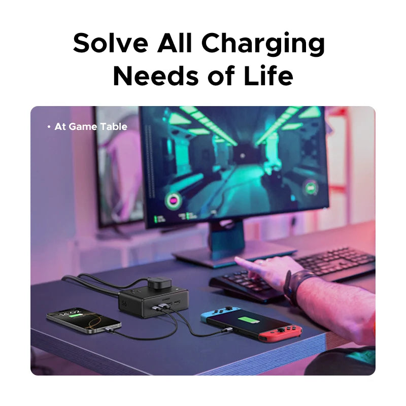 UGREEN PD Charger 30W Power Strip USB C Charger for iPhone 17 Wiith 2500W AC Ports for Most Devices