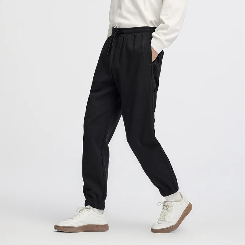 Semir Men Pants Solid Tapered Loose Textured Plaid Jogger Knit Sport Style Casual Autumn Trousers Daily Wear 2026