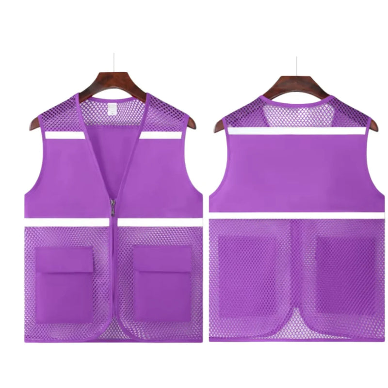 2026 Custom Logo Printed Advertising Clothing Work Vest  Summer Breathable Mesh Fishing Vest Volunteer Workwear