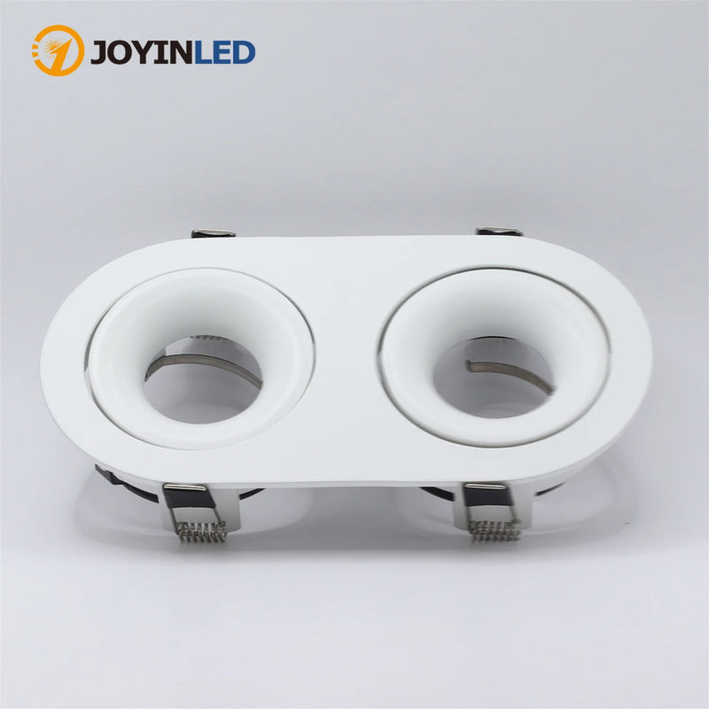 ចង្កៀងពិដាន JOYINLED 1/4PCS លិចចូលក្រោមភ្លើង LED ចង្កៀងក្បាលពីរ LED GU10 MR16 ចង្កៀងចុះក្រោមសម្រាប់ផ្ទះ ការិយាល័យ ហាង ក្នុងផ្ទះ