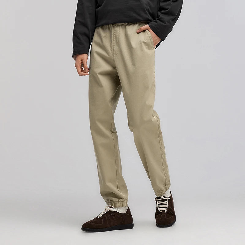 Semir Skinny Pants Men Spring Solid Tapered Slim Fit Commute Basic Versatile Casual Youth Long Trousers