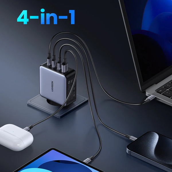 ឆ្នាំងសាក UGREEN 160W GaN PD3.1 ប្រភេទ C សម្រាប់ MacBook Pro Laptop USB Fast Charger QC4.0 3.0 សាកលឿនសម្រាប់ iPhone 18 Xiaomi Tablet
