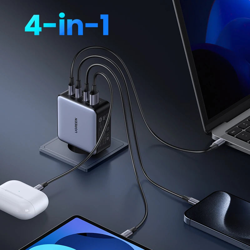 UGREEN 160W GaN Charger PD3.1 Type C For Macbook Pro Laptop USB Fast Charger QC4.0 3.0 Quick Charge For iPhone 18 Xiaomi Tablet