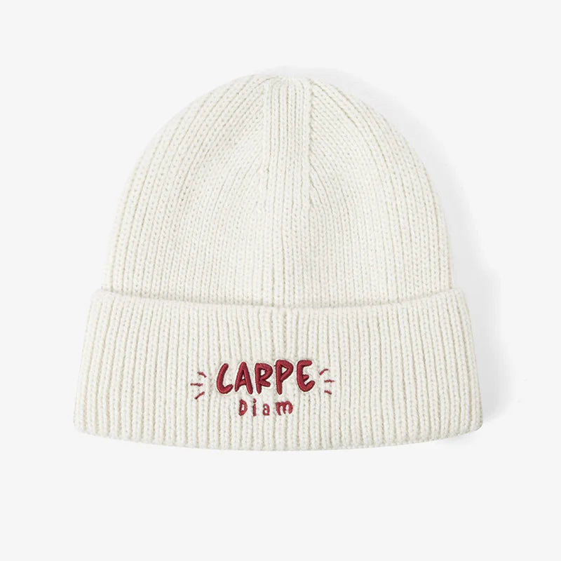 Semir Warm Hat ColorBlock Knit Women Autumn Winter 2025 Beanie Embroidered Cozy Soft Wool Stylish