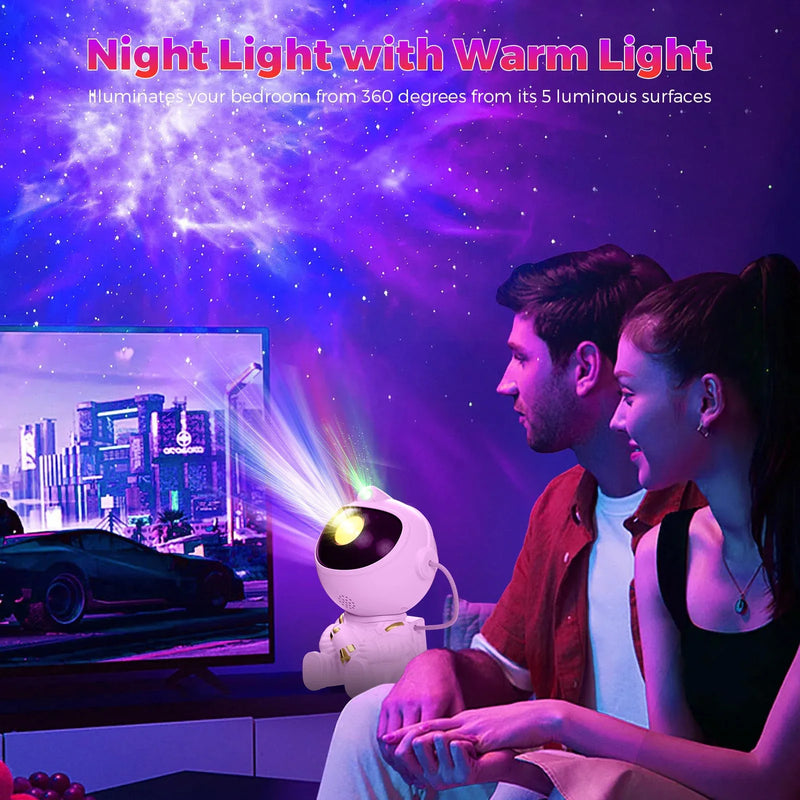 Rocket Astronaut Starlight Lamp Full of Stars Remote Control Atmosphere Lamps Star Galaxy Projection Light for Bedroom Christmas