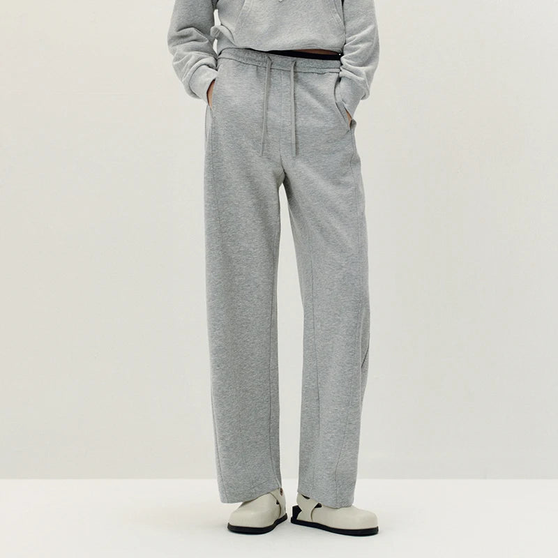 Semir Women Loose Pants Contrast Curved Barrel Leg Loose Sport Style Casual Autumn Trousers Urban Daily Wear 2026