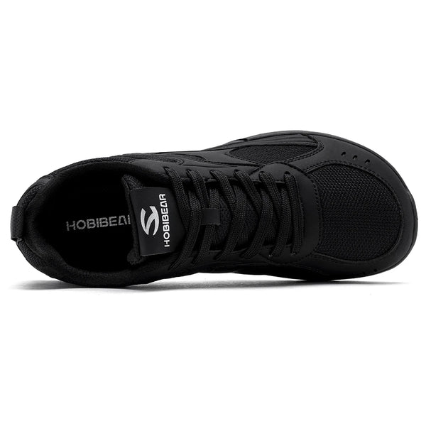 HOBIBEAR Men's Wide Toe Box Sneakers Lightweight Lace-Up Tennis Shoes Breathable Mesh Non-Slip Casual Walking Shoes for Unisex