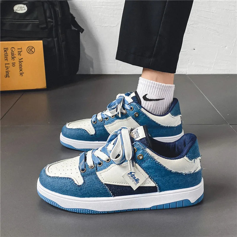 Men's flat casual shoes four seasons breathable light soft-sole non-slip comfort outdoor running sneakers fashion walking shoes