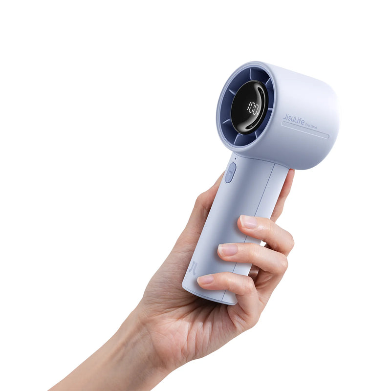 JISULIFE New Arrival Portable Handheld Mini Fan Life10s, 5000mAh Battery Long Lasting Power, 5 Wind Speeds, Summer Essential