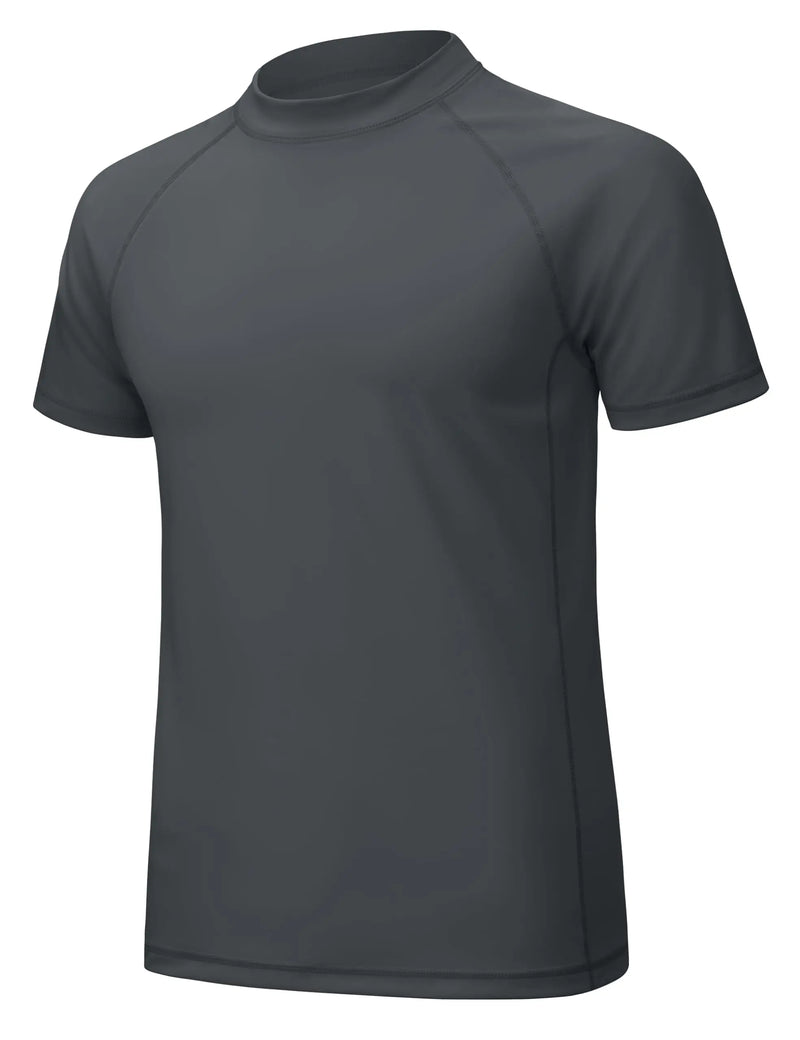 TACVASEN Men's Summer UPF 50+ Swim Water Rash Guard Shirts Quick Dry Fishing Stretch Lightweight Outdoor Running Short Shirts