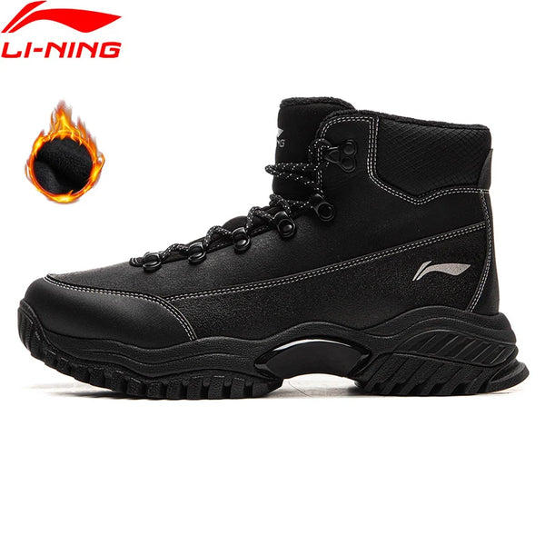 ស្បែកជើង Li-Ning Unisex LN CONQUEROR LITE របៀបរស់នៅ ស្បែកជើងរោមចៀមរដូវរងាក្តៅមធ្យម ស្បែកជើងធម្មតា ស្បែកជើងប៉ាតាឆ្លុះបញ្ចាំង AGCV393