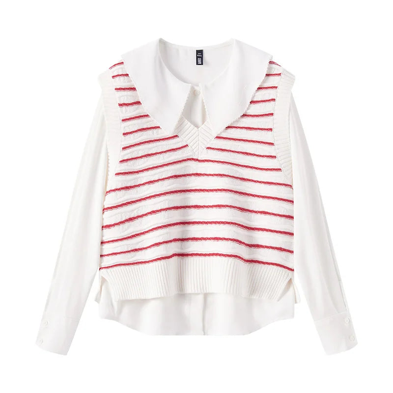Semir Chic Shirt Big Lapel Chiffon Camisole Cute Loose Elegant Women Two Piece Set Top 2026 Spring