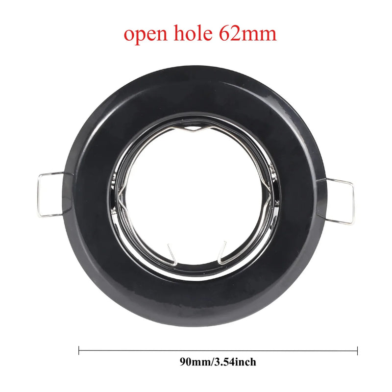 1/10PCS LED Downlight Ceiling GU10 Recessed Spotlights Lights Tilt Down Light Fittings Round Lamp Frame for Bedroom Kitchen