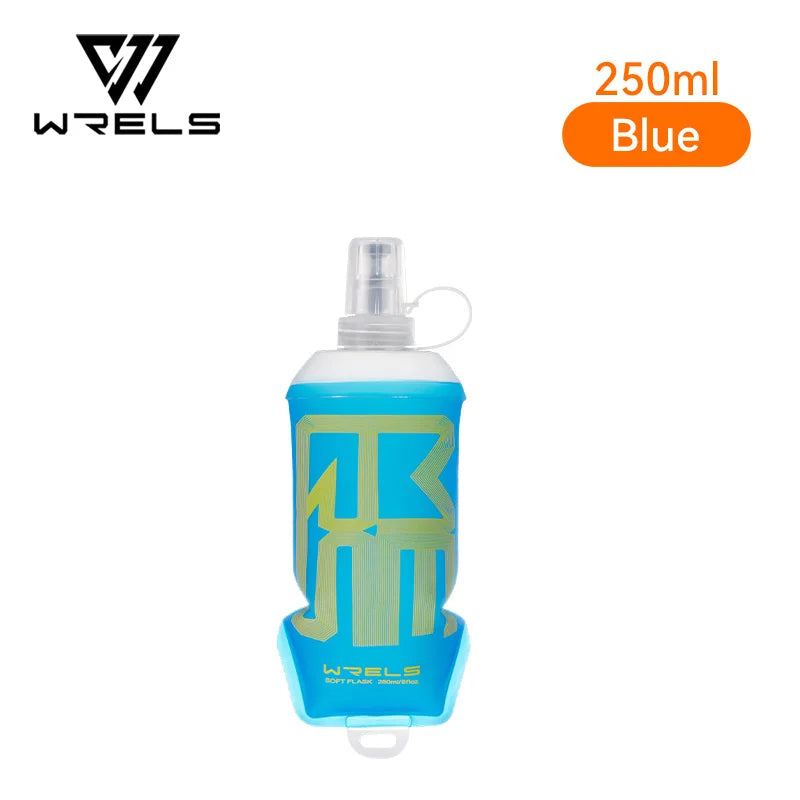 WRELS TPU Soft Water Bottle BPA‑Free Collapsible Flask Leakproof Soft Flask Hiking Climbing Marathon Sports Hydration Pack