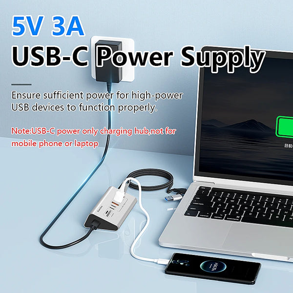 មជ្ឈមណ្ឌល USB3.2 ជំនាន់ទី 2 10Gbps អាលុយមីញ៉ូម Blueendless ជាមួយឧបករណ៍អានកាត TF/SD USB-C/USB A Hub 5-in-1 8 in 1 សម្រាប់កុំព្យូទ័រ PC កុំព្យូទ័រយួរដៃ macbook