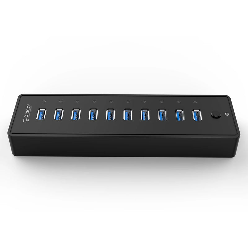 ORICO P10 USB HUB 10 Ports USB 3.02.0 HUB With 12V Power Adapter High Speed USB Splitter For PC Computer Accessories
