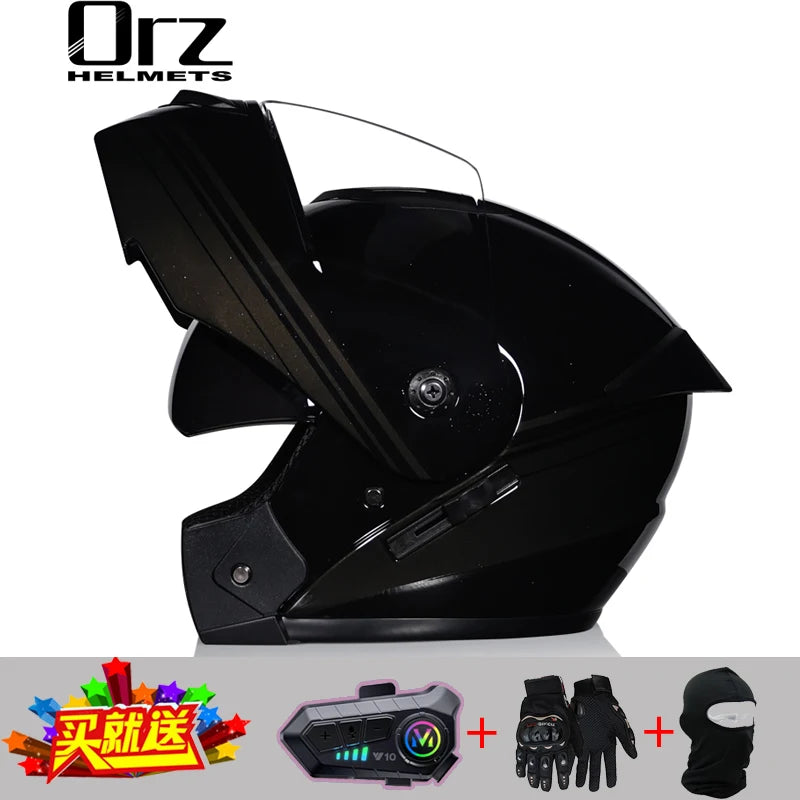 Motorcycle Bluetooth Helmet High Quality Flip Helmet Abs Full Face Motorcycle Helmet Racing Helmet Dot Approved
