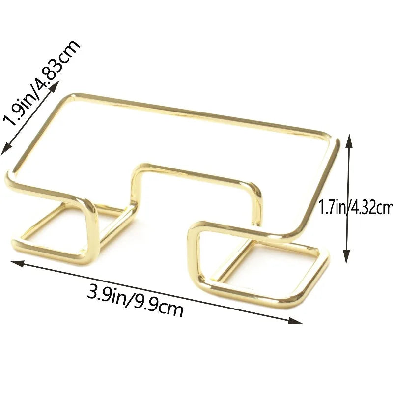 1pc Office Desk Card Holder, Cute Golden Card Storage Box, And Male And Female Office Desk Accessories,stainless steel material.