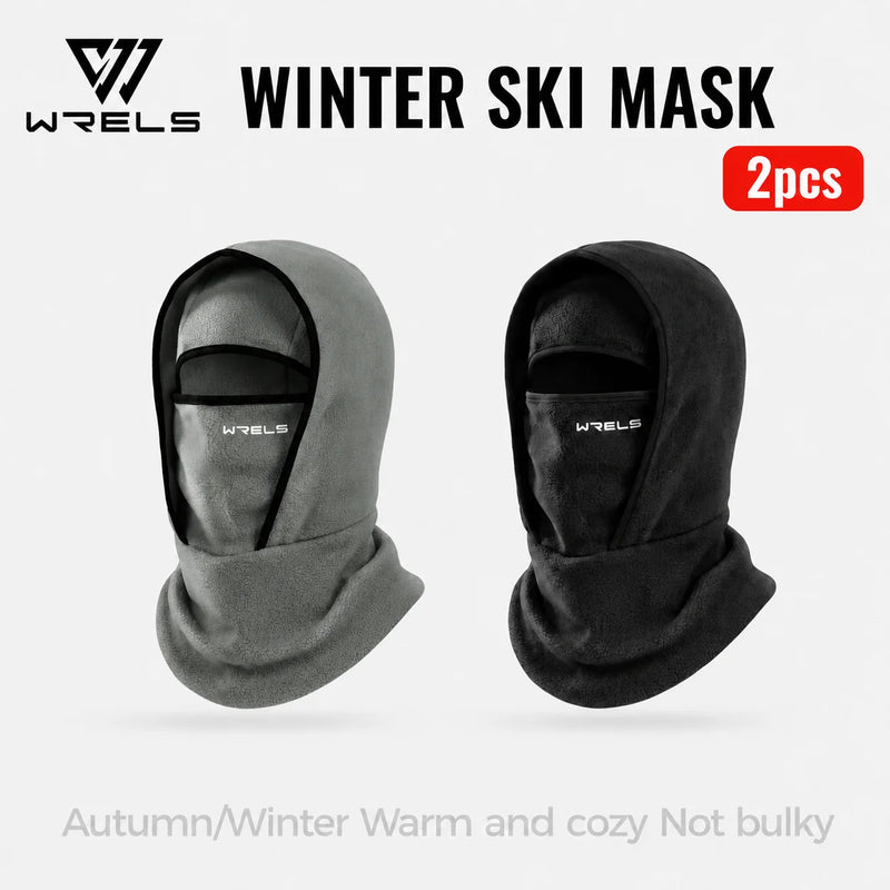 WRELS Balaclava Ski Mask Thermal Anti Cold Cycling Full Face Mask Thick Warm Motorcycle Helmet Liner Men Women Outdoor Sport Cap