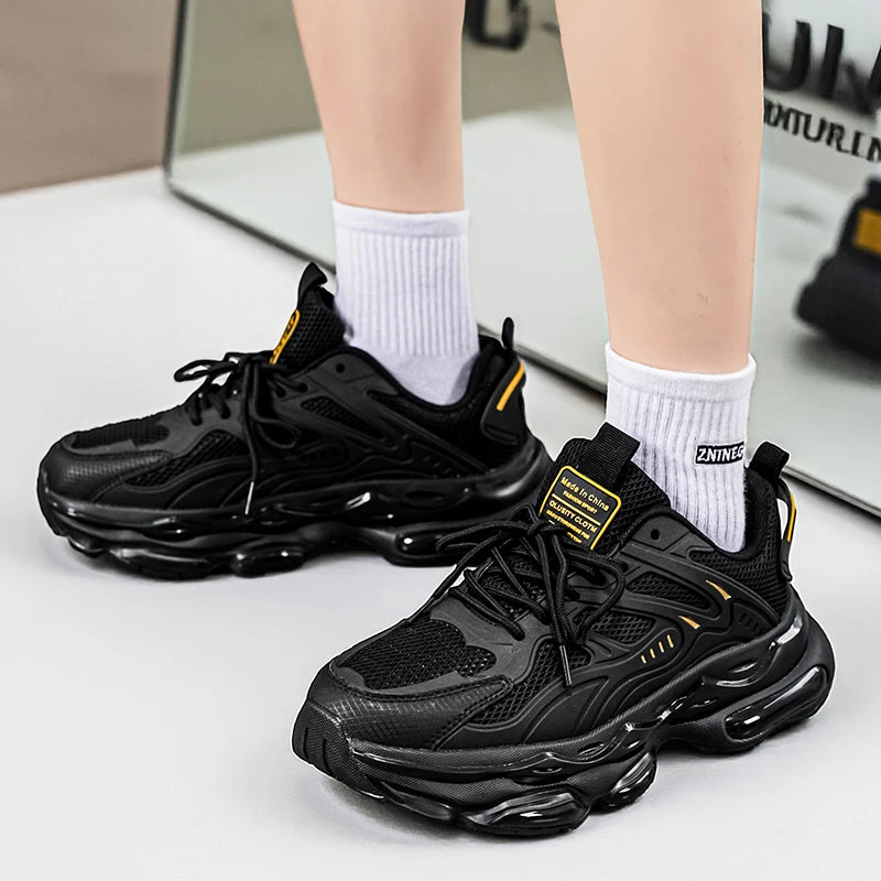 Chunky sneakers Men's casual four seasons breathable light non slip fashion youth soft sole outdoor comfort running sports shoes