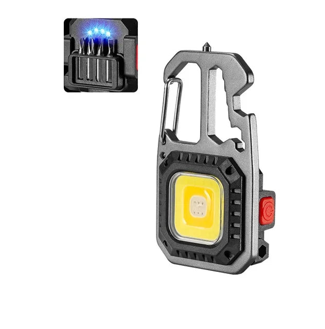 ពិល LED ខ្នាតតូច ភ្លើងការងារ ភ្លើងសម្រាប់បោះតង់អាចសាកបាន ភ្លើងចងខ្សែ COB ងាយស្រួលយកតាមខ្លួន សោរហោប៉ៅ ទួណឺវីស ញញួរសុវត្ថិភាព