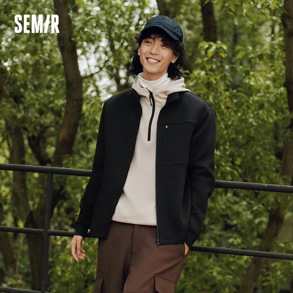 អាវក្រៅបុរស Semir មានបីស្រទាប់ មានមួក មានមុខងារច្រើនមុខងារ សម្រាប់ពាក់ក្រៅផ្ទះ ការពារទឹក ការពារខ្យល់ រដូវស្លឹកឈើជ្រុះ ឆ្នាំ២០២៦