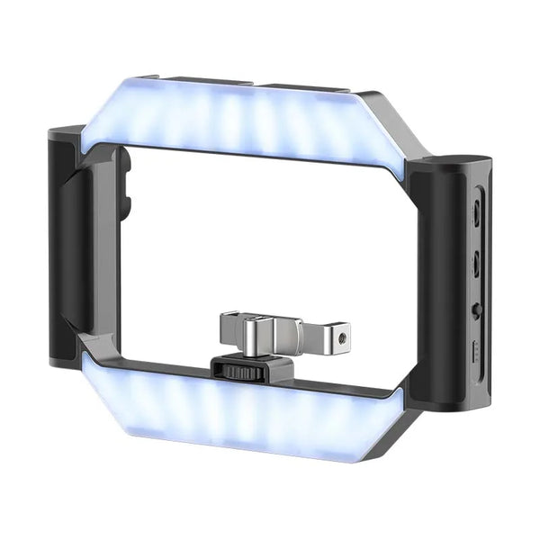 ភ្លើង Ulanzi U-Rig សម្រាប់ថតវីដេអូលើស្មាតហ្វូន ភ្លើង LED សម្រាប់ថតវីដេអូបញ្ឈរ សម្រាប់កាន់លើស្មាតហ្វូន DSLR សម្រាប់ថតវីដេអូ Vlog