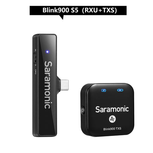Saramonic Blink900 S 2.4GHz Dual-Channel Condenser Wireless Lavalier Microphone for Smartphone DSLR Camera Recorder Youtube Vlog Blink900 S5