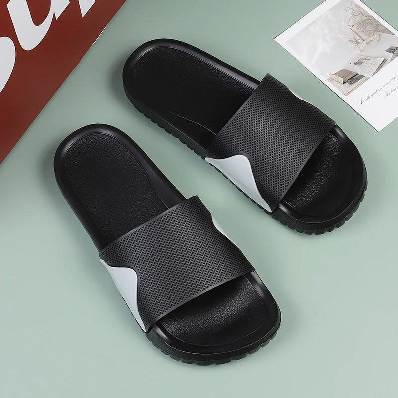 Large Size 49 50 51 52 Soft Rubber Indoor Slippers Men Home Shoes Flat Sandals Slides Outdoor Beach Shoes Summer for Big Foot
