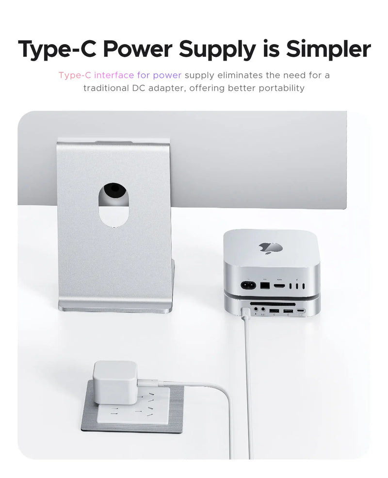 ORICO 40G MiniMate USB HUB Docking Station for Mac Mini M4 M4 Pro M.2 NVMe 512G 1T 2T Portable Mobile Hard Drive USB-A&C Port