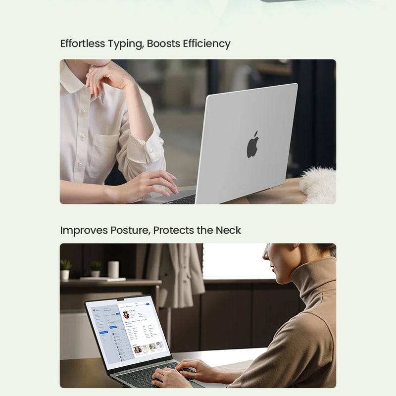 NILLKIN For Portable Laptop Stand For 13-16 inch Adjustable Foldable Notebook Computer Bracket Premium Leather Base For Macbook