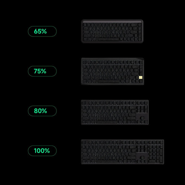 Akko Glassy Carbon Fiber Keycap Set Double-Shot Cherry Profile Side-Printed Keycaps for 61/75/87/Full Size Mechanical Keyboard