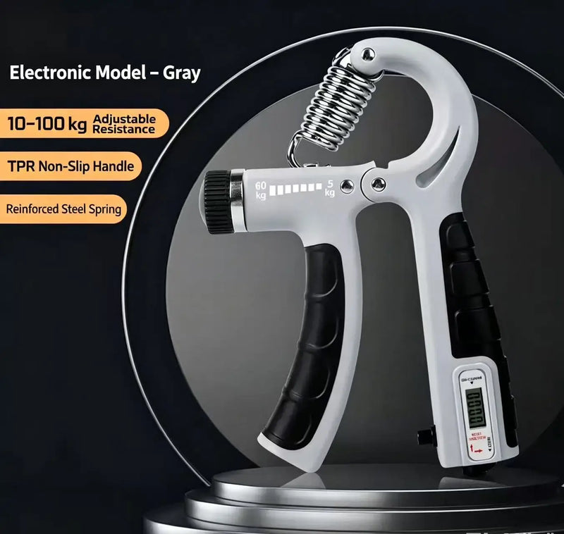 Adjustable Electronic Counting Grip Strength Device 10-100kg, Suitable for Male and Female Muscle Exercise and Fitness, Hand Str
