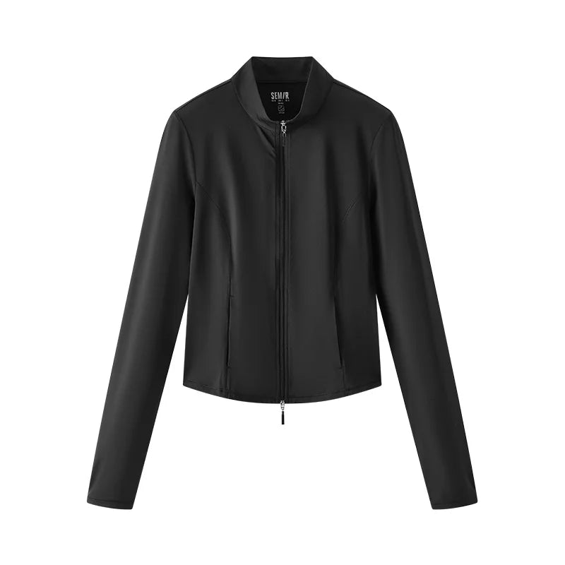 Semir Jacket Women Cropped Shoulder Fit Slim Cool Feeling 2025 New Summer Moisture Wicking Sun Protection Jacket for Outdoor