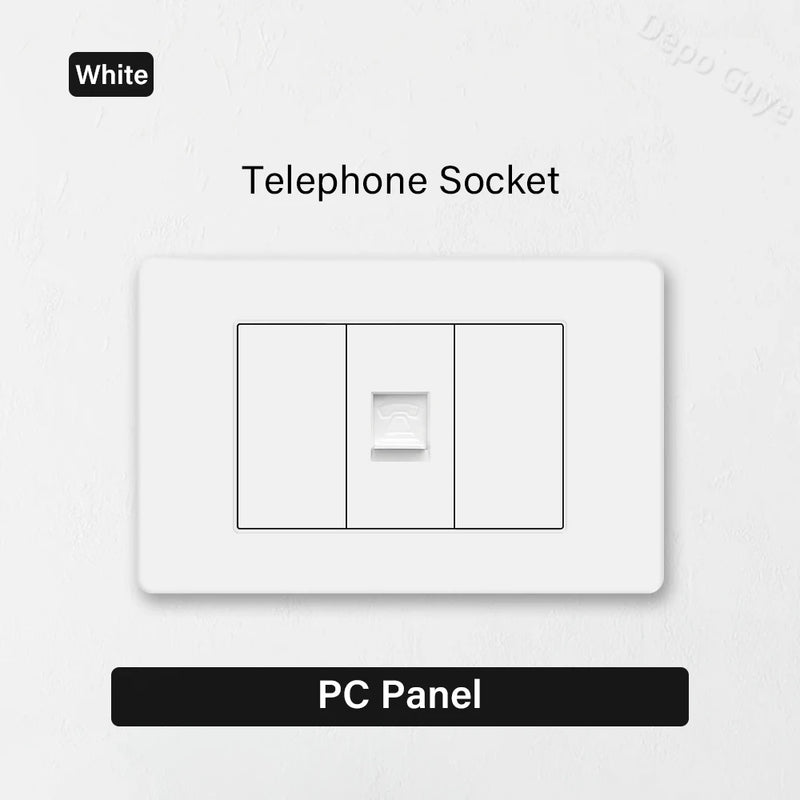 EU Korea Standard 4*2 Wall Light Switch Socket,USB Type-c 20W Fast Charger plug,1/2/3/4/Gang 2 Way Switch PC Panel Power ON OFF