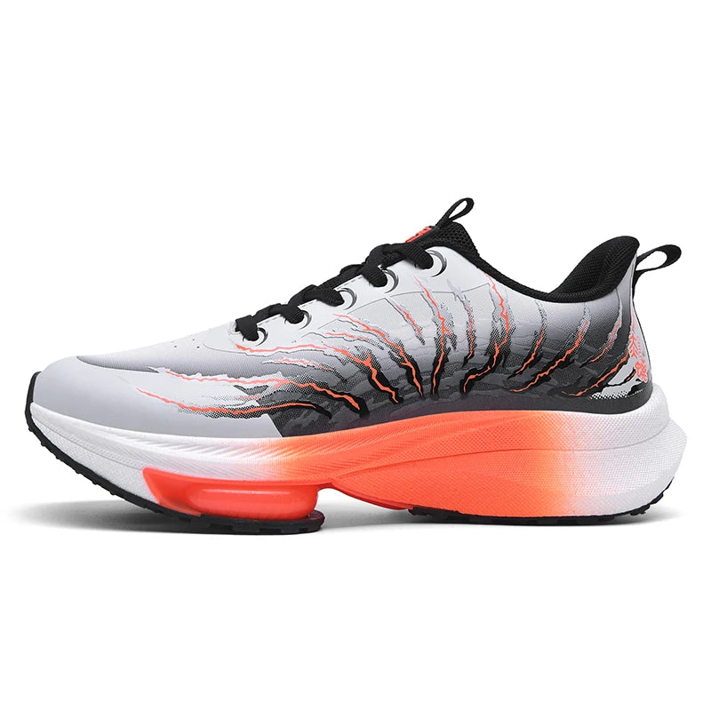 Unisex Sports Shoes Breathable Thick Sole Shock Absorption Professional Running Training Shoes Fashionable Lace Up Sports Shoes