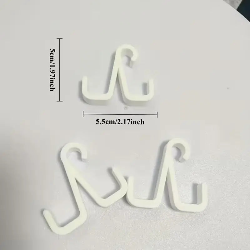 3pcs White RV Towel Hooks – Heavy-Duty Overhead Hanger, Tool-Free Install for Ceiling, Fridge &