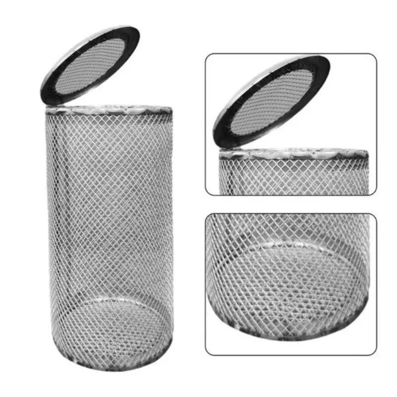 1pc Stainless Steel Grill.Roaster Rolling Cylinder Basket Portable Mesh Rotating BBQ Cage Oven Home Barbecue Picnic Accessories