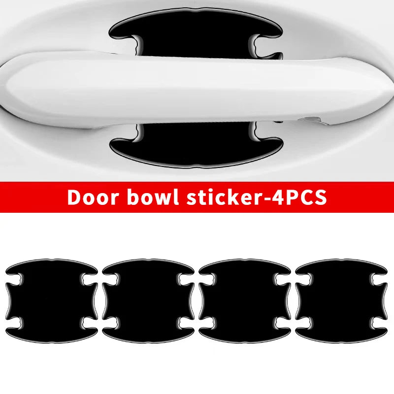 SEAMETAL Car Door Handle Protective Sticker Wear Resistant Scratch Resistant Black Protective Strip TPU Door Bowl Stickers