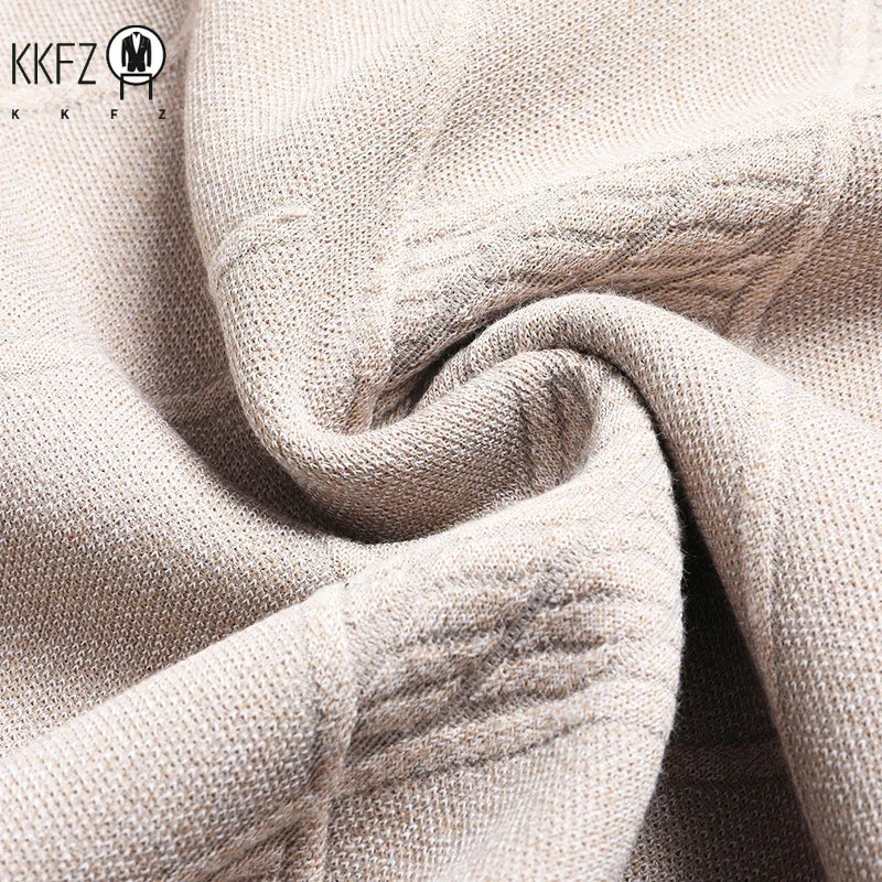 Breathable Outer Knit Men Thermal Jumper Full Plush Inner Retro Rhombus Jacquard Daily Commuting Pullover