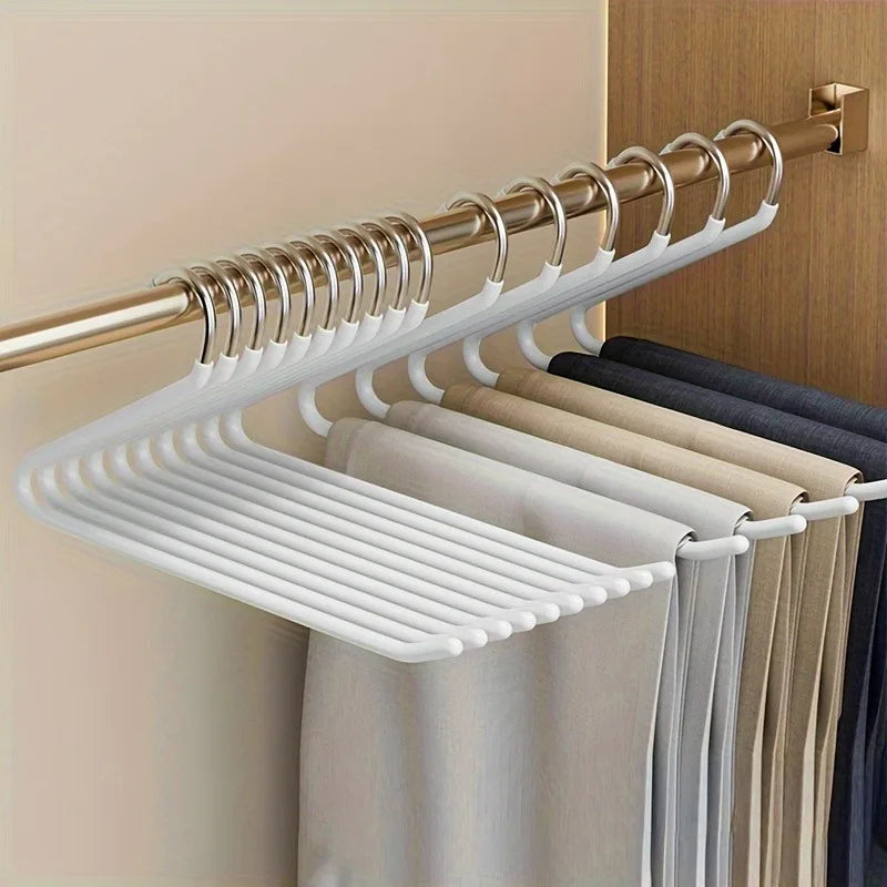 5pcs Metal Pants Hangers, Durability,Non-Slip Closet Organizer – Ideal for Home Storage, Hangers for Clothes.trouser hanger