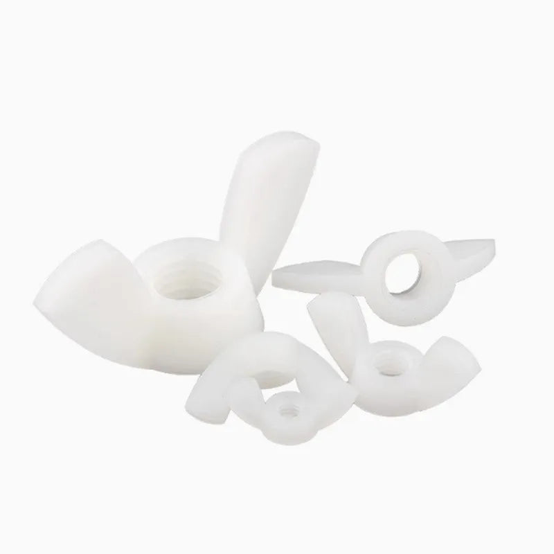 M3 M4 M5 M6 M8 M10 M12 Black White Nylon Nut Wingnut Butterfly Nut Plastic Wing Nuts
