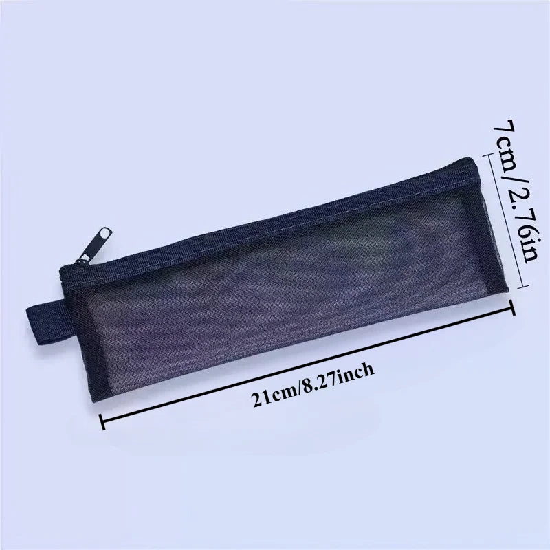 1pc Multi-Functional Mini Mesh Pencil Case Storage Bags,Suitable for Exams,Portable Pencil Cases,Back-To-School School Supplies